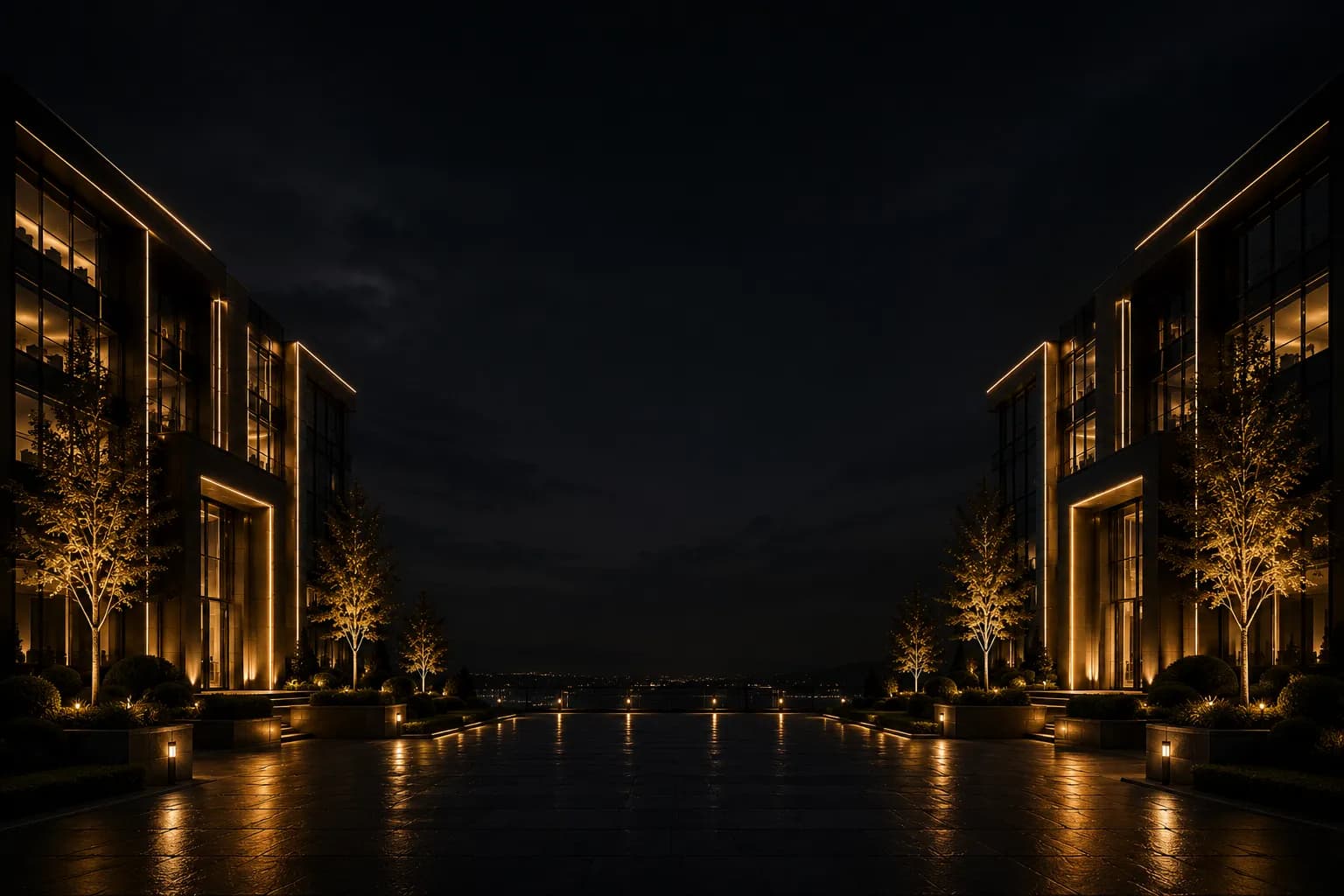 Luxury courtyard